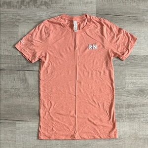 Coral Heather RN Short Sleeve Crew Neck T-Shirt